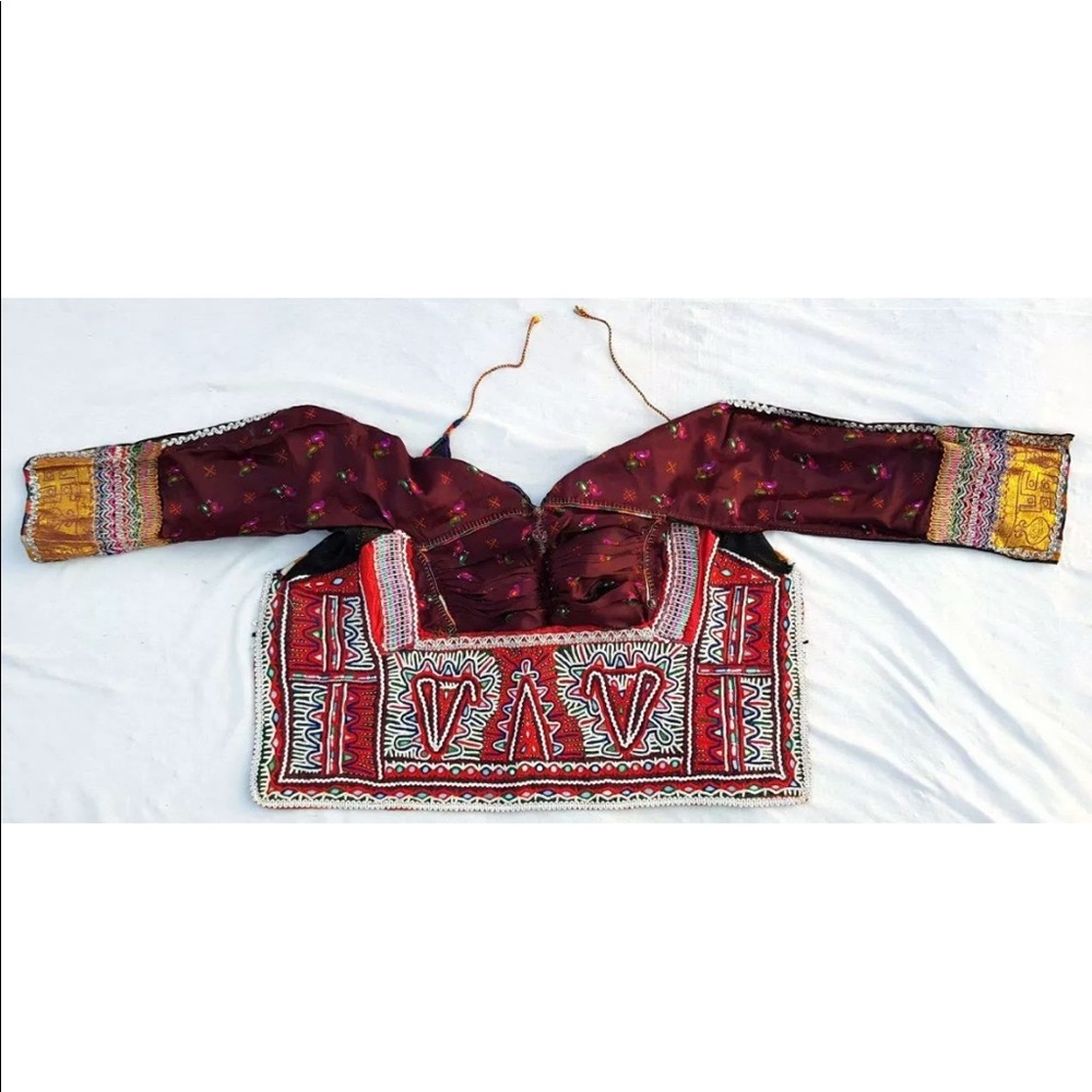 Indian choli Rabari Blouse with Mirrow Embroidered